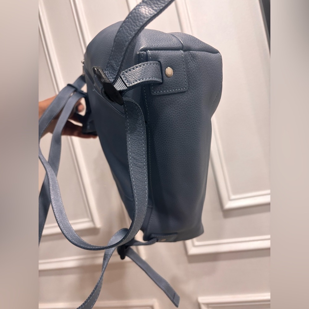 Longchamp Le Foulonné leather backpack in a blue shade - Picture 5 of 9
